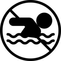 Nein Schwimmen Vektor Illustration auf ein hintergrund.premium Qualität symbole.vektor Symbole zum Konzept und Grafik Design.