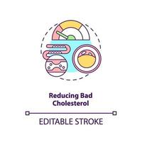 minska dåligt kolesterol koncept ikon vektor