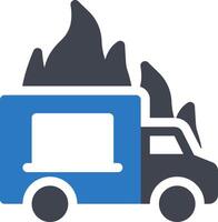 LKW Feuer Vektor Illustration auf ein hintergrund.premium Qualität symbole.vektor Symbole zum Konzept und Grafik Design.