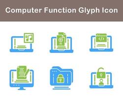 Computer Funktion Vektor Symbol einstellen