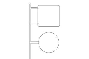 einzelne durchgehende strichzeichnungsvorlage, verkehrszeichensatz, verkehrszeichen auf weißem hintergrund. Vektor-Illustration. vektor