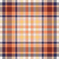 kariertes Karomuster in den Farben Orange und Rot. nahtlose Stoffstruktur. Tartan-Textildruck. vektor