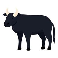 boskap ko ikon tecknad serie vektor. bruka djur- vektor