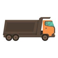 Maschine LKW Symbol Karikatur Vektor. Kipper entladen vektor