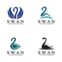 Schwan Logo Symbol Design Vorlage- Vektor Illustration