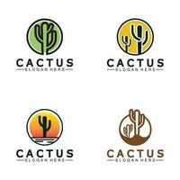 kaktus logotyp mall design vektor, design begrepp, kreativ symbol, ikon vektor