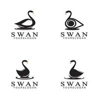 Schwan Logo Symbol Design Vorlage- Vektor Illustration