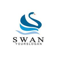 Schwan Logo Symbol Design Vorlage- Vektor Illustration