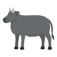 grå ko ikon tecknad serie vektor. bruka ras vektor