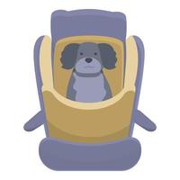 Hündchen Sitz Symbol Karikatur Vektor. Hund Reise vektor
