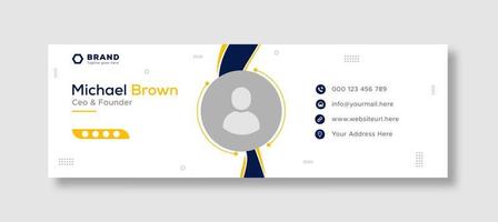 korporativ Geschäft Fachmann modern Email Unterschrift Vorlage oder Email Fusszeile und persönlich Sozial Medien Startseite Vorlage Design kreativ Layout vektor