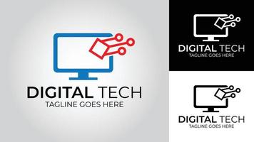 digital tech företag vektor logotyp design