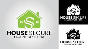 Haus sichern Geschäft Vektor Logo Design