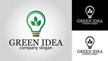 Grün Idee Geschäft Vektor Logo Design