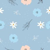 nahtlos süß frisch Blumen- Muster Hintergrund Vektor Illustration zum Mode Stoff Hintergrund Verpackung und drucken Design