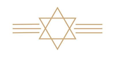 Beige Gliederung Bild von das Star von David. das Star von David ist ein Symbol häufig damit verbundenen mit jüdisch Identität und Judentum. Vektor Illustration.