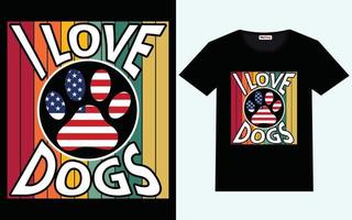 Hund T-Shirt Design Grafik Vektor und Typografie Design