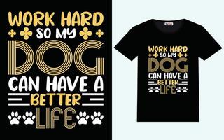 hund t-shirt design grafisk vektor och typografi design