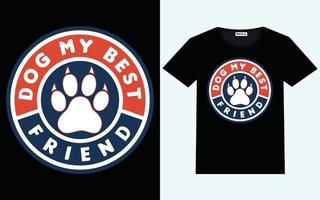 hund t-shirt design grafisk vektor och typografi design