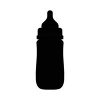 Baby Milch Flasche Silhouette. schwarz und Weiß Symbol Design Element auf isoliert Weiß Hintergrund vektor