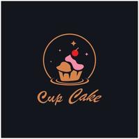 Cupcake Logo Design Vektor Illustration Vorlage. Cupcake Bäckerei icon.cake Laden, Konditor Geschäft ,Vektor