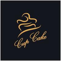 muffin logotyp design vektor illustration mall. muffin bageri icon.cake butik, kakare affär ,vektor