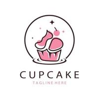 Cupcake Logo Design Vektor Illustration Vorlage. Cupcake Bäckerei icon.cake Laden, Konditor Geschäft ,Vektor