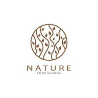 natur vektor logotyp. med träd, floder, hav, berg, företag emblem, resa märken, ,ekologisk hälsa,