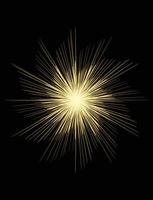 leuchtenden golden Star mit schwarz Hintergrund golden Starburst Vektor Illustration herunterladen