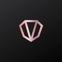 v Luxus minimalistisch Logo Design vektor