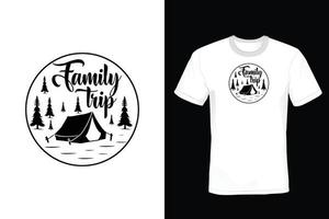 Camping-T-Shirt-Design, Vintage, Typografie vektor