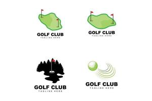 golf boll logotyp, vektor pinne golf. utomhus- sporter spel, disciplin design, ikon mall