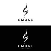 Dampf Dampf Logo Vektor heißes verdunstendes Aroma. geruchslinie illustration, kochendes dampfsymbol, dampfzug, backen, rauchen