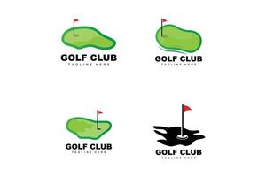 golf boll logotyp, vektor pinne golf. utomhus- sporter spel, disciplin design, ikon mall