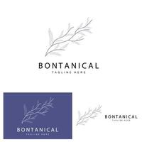 botanisch Logo, Natur Pflanze Design, Blume Pflanze Symbol Vektor mit Linie Modell-