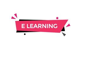 E-Learning Taste vectors.sign Etikette Rede Blase E-Learning vektor