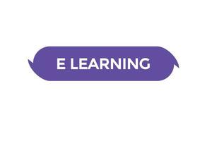 E-Learning Taste vectors.sign Etikette Rede Blase E-Learning vektor