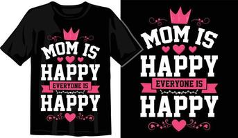 Mutter Tag, Mutter, Mutter, Mama, Familie svg t Hemd Design, Typografie t Hemd Designs vektor