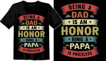 Beste Papa je T-Shirt Design. Papa Scherz Enthusiast T-Shirt Design. Vater von das Jahr T-Shirt Design. stolz Papa von ein Kind T-Shirt Design. Welt größte Papa T-Shirt Design vektor