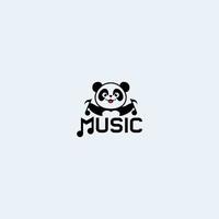 panda logotyp vektor innehav musik ikon