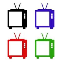 Fernseher auf weißem Hintergrund vektor