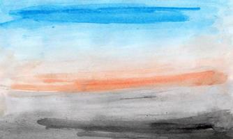 en vattenfärg målning av en himmel med moln och en blå himmel med de Sol lysande genom. modern vektor vattenfärg bakgrund. färgrik bakgrund