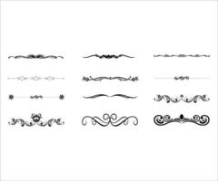 calligraphic dekorativ avdelare samling vektor