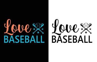 Liebe Baseball t Hemd Design vektor