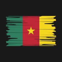 Kamerun-Flaggen-Pinsel-Vektor vektor