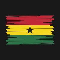 ghana flag pinselvektor vektor