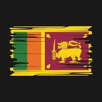 sri lanka flagga borsta vektor