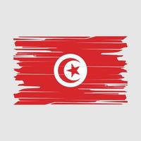 tunisien flagga borsta vektor