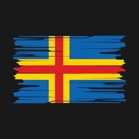 Aland-Inseln-Flagge-Pinsel-Vektor vektor