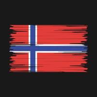 norge flaggborste vektor